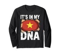 It's In My DNA Vietnamese Roots Vietnam Flag Manga Larga