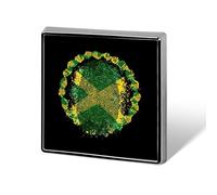 It's in My DNN Jamaican Flag Square Lapel Pin Personalized Badge Brooches Clothing Decor Enamel Pins for Men Women