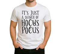 It's Just a Bunch of Hocus Pocus - Clásico diseño de bruja de Halloween con telarañas, perfecta para los fans de la magia y los hechizos, Blanco, S