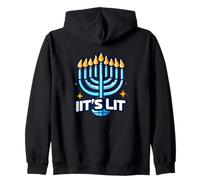 It's Lit Hanukkah Jewish Holiday Janucá Sudadera con Capucha