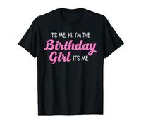 It's Me Hi Im The Birthday Girl Its Me Kids Funny Bday Party Camiseta gráfica económica