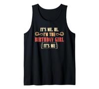 It's Me Hi Im The Birthday Girl Its Me Kids Funny Bday Party Camiseta sin Mangas