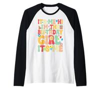 It's Me Hi I'm The Birthday Girl Retro Colors Camiseta Manga Raglan