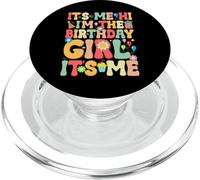 It's Me Hi I'm The Birthday Girl Retro Colors PopSockets PopGrip para MagSafe
