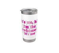 It's Me Hi I'm The Swimmer It's Me Beach Summer Vacation Vaso térmico de acero inoxidable de doble pared