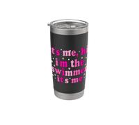 It's Me Hi I'm The Swimmer It's Me Beach Summer Vacation Vaso térmico de acero inoxidable de doble pared