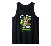 It's Me I Am The Shenanigans Cat St Patricks Day Cerveza Verde Camiseta sin Mangas