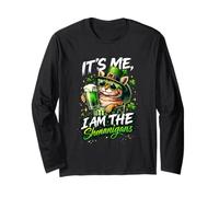 It's Me I Am The Shenanigans Cat St Patricks Day Cerveza Verde Manga Larga