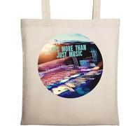 It's More Than Just Music Slogan Blurry - Bolsa de algodón ecológico natural, color beige, beige, Talla única