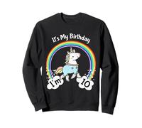 It's My 10th Birthday Cute Unicorn 10 Year Old Girls Sudadera