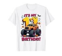 It's My 11th Birthday Boy Skeleton Monster Truck Halloween Camiseta