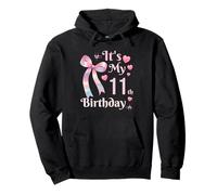 It's My 11th Birthday Coquette Bow 11 Year Old Birthday Girl Sudadera con Capucha
