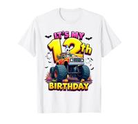 It's My 13th Birthday Boy Skeleton Monster Truck Halloween Camiseta