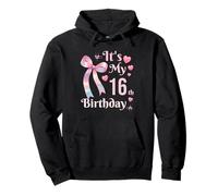 It's My 16th Birthday Coquette Bow 16 Year Old Birthday Girl Sudadera con Capucha