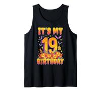It's My 19th Birthday Party 19 Year Old Halloween Pumpkin Camiseta sin Mangas