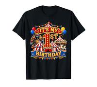 Its My 1st Birthday Circus 1 Yrs Old Carnival Party Kids Camiseta