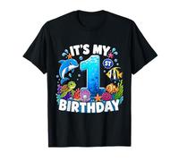 Its My 1st Birthday Sea Ocean Animal 1 Years Old Kids Camiseta