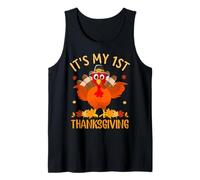 It's My 1st Thanksgiving Turkey Thankful For Family Camiseta sin Mangas