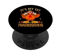 It's My 1st Thanksgiving Turkey Thankful For Family PopSockets PopGrip Adhesivo