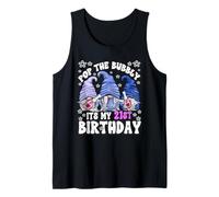 Its My 21st Birthday Funny Gnomes For Women Pop The Bubbly Camiseta sin Mangas