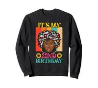 It's My 22nd Birthday Vintage African Girl 22 Years Old Afro Sudadera