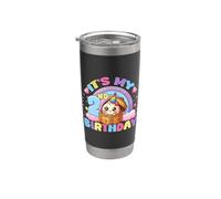 It's My 2nd Birthday Girl Kawaii Dumpling Pastel Estética Vaso térmico de acero inoxidable de doble pared