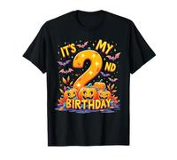 It's My 2nd Birthday Party 2 Year Old Kids Halloween Pumpkin Camiseta