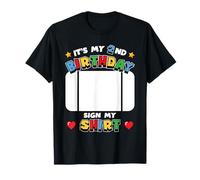 It's My 2nd Birthday Sign My Shirt - Tema de videojuegos para niños Camiseta