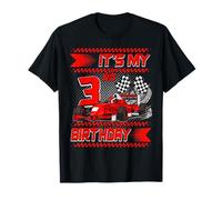 It's My 3rd Birthday Race Car Party Outfit 3 Year Old Boys Camiseta