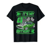 It's My 4th Birthday Race Car Party Outfit 4 Year Old Boys Camiseta