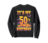 It's My 50th Birthday Party 50 Year Old Halloween Pumpkin Sudadera