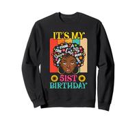It's My 51st Birthday Vintage African Woman 51 Years Old Sudadera