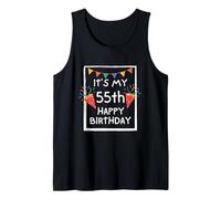 It's My 55th Birthday Happy 55 Year Old Birthday Men Women Camiseta sin Mangas