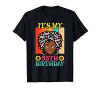 It's My 55th Birthday Vintage African Woman 55 Years Old Camiseta