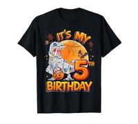 It's My 5th Birthday Mummy Dinosaur Halloween 5 Years Old Camiseta