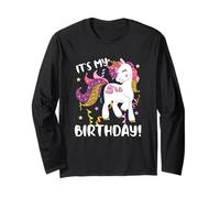 It's my 5th Birthday Party 5 Years Old Cute Unicorn Kid Girls Manga Larga