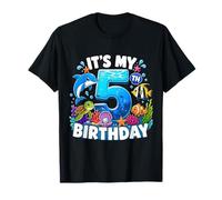 Its My 5th Birthday Sea Ocean Animal 5 Years Old Kids Camiseta
