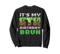It's My 6th Birthday Bruh Pixel Gamer 6 Bday Gaming Boys Kids Sudadera