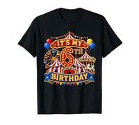 Its My 6th Birthday Circus 6 Yrs Old Carnival Party Kids Camiseta