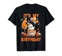It's My 6th Birthday Cute Ghost Boo 6 Years Old Halloween Camiseta