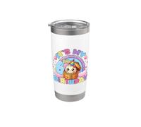 It's My 6th Birthday Girl Kawaii Dumpling Pastel Estética Vaso térmico de acero inoxidable de doble pared