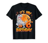 It's My 6th Birthday Mummy Dinosaur Halloween 6 Years Old Camiseta