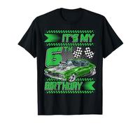 It's My 6th Birthday Race Car Party Outfit 6 Year Old Boys Camiseta