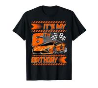 It's My 6th Birthday Race Car Party Outfit 6 Year Old Boys Camiseta