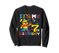 It's My 7th Birthday Building Brick 7 Años Niños Niños Sudadera