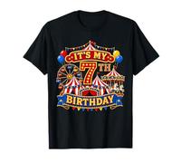 Its My 7th Birthday Circus 7 Yrs Old Carnival Party Kids Camiseta