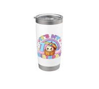 It's My 7th Birthday Girl Kawaii Dumpling Pastel Estética Vaso térmico de acero inoxidable de doble pared