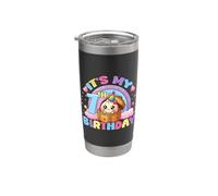 It's My 7th Birthday Girl Kawaii Dumpling Pastel Estética Vaso térmico de acero inoxidable de doble pared