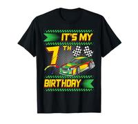 It's My 7th Birthday Race Car Party Outfit 7 Year Old Boys Camiseta