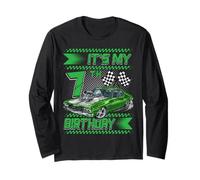 It's My 7th Birthday Race Car Party Outfit 7 Year Old Boys Manga Larga
